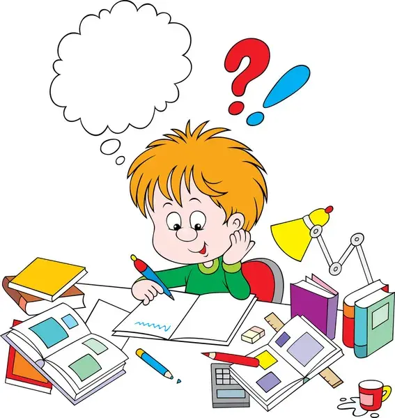 Depositphotos 30881693 stock illustration schoolboy with homework